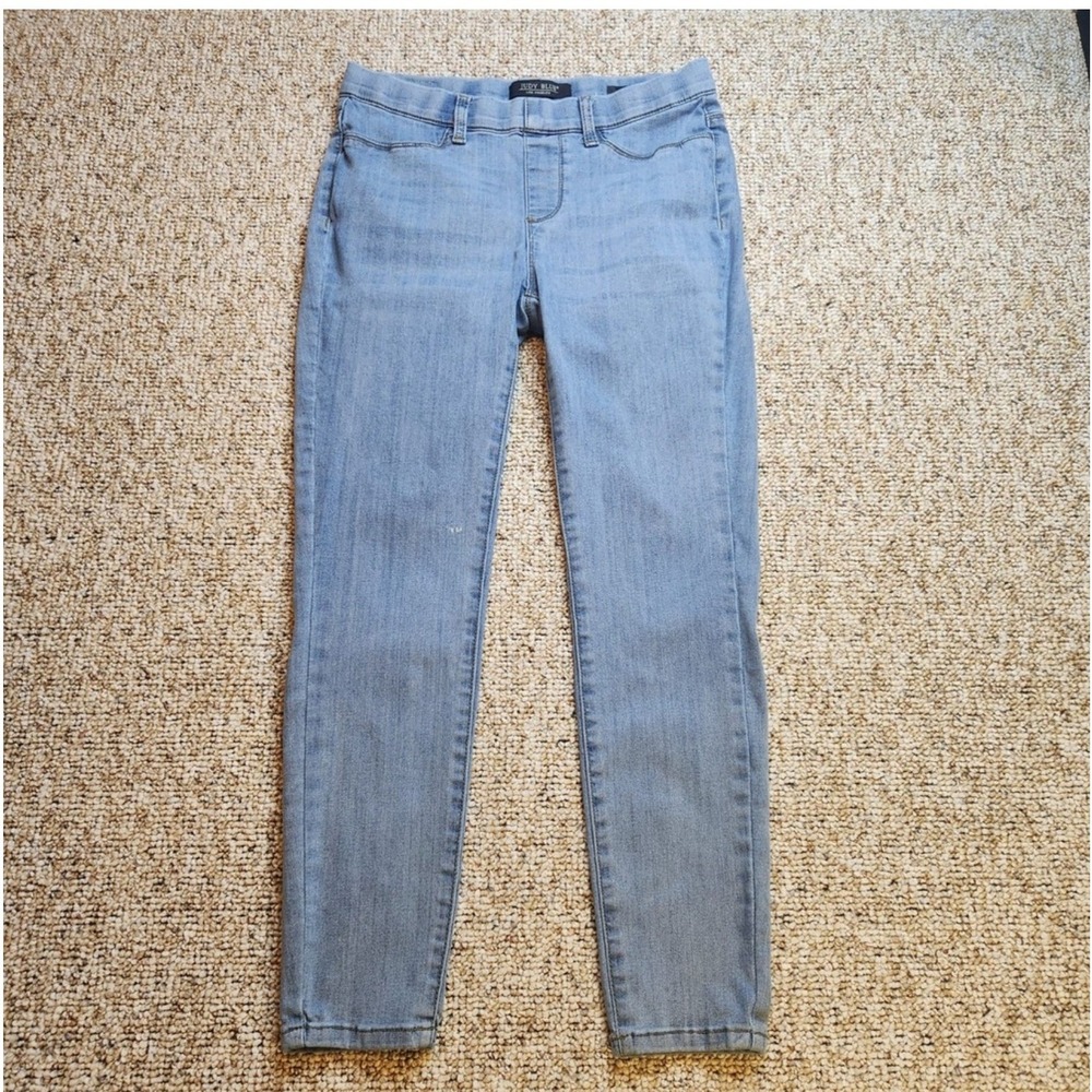 Judy‎ Blue Skinny Fit Stretch Comfort Jeans Light Wash Distressed Size 13/31
